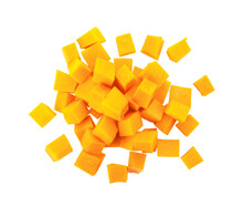 A Group Of Cut And Slice Butternut Squash Chunks On Transparent Png