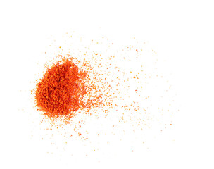 Wall Mural - Pile of red paprika powder isolated on transparent png