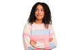 © Asier - Young Brazilian curly hair cute woman isolated dreaming of achieving goals and purposes