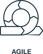 Agile icon. Monochrome simple Business Intelligence icon for templates, web design and infographics