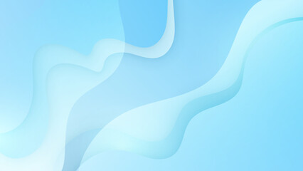 Wall Mural - Abstract light blue background with soft white gradient color. Vector illustration abstract graphic design banner pattern presentation background web template.