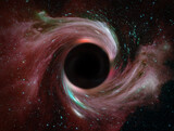 Fototapeta Kosmos - Black hole in space. This image elements furnished by NASA.