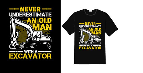 Never Underestimate an old man T-Shirt, Old man t shirt design