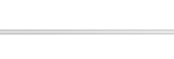 Long white baseboard or plinth isolated on transparent background, PNG