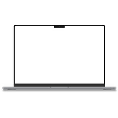 Wall Mural - Laptop Mockup macbook Style, macbook pro mockup, laptop screen mockup, notebook macbook device screen vector illustration with transparent background.