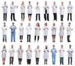 © ASDF - group of doctors with clipboard isolated on white
