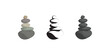 Set of rock balance stone logo for spa and yoga vector design concept