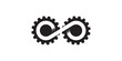 Creative Infinity Gear logo icon vector design illustration