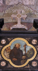 Saint Francis of Assisi, the main altar in the parish church of the Holy Trinity in Karlovac, Croatia