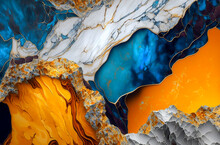 Swirls Of Multi Color Marble . Liquid Marble Texture. Fluid Art. Abstract Waves Skin Wall Luxurious Art Ideas. Generative AI