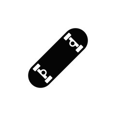 Skateboard  icon in black flat glyph, filled style isolated on white background