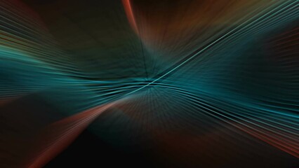 Wall Mural - Abstract colorful blue and red wave pattern on black background. Smooth animation