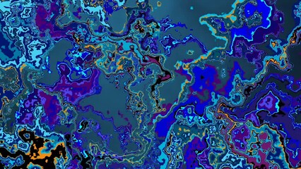 Wall Mural - Abstract blue and orange colorful marble, mix liquid color texture on gradient. Modern background animation