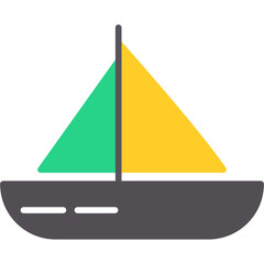 Wall Mural - Sailing Boat Icon