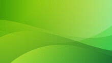 Green Wave Background. Dynamic Shape Composition With Smooth Gradient. Vector Illustration