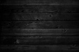 Fototapeta Las - Old black wooden background. Timber board texture