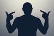 © Viktor Koldunov - Young handsome man pointing to head with one finger, great idea or thought