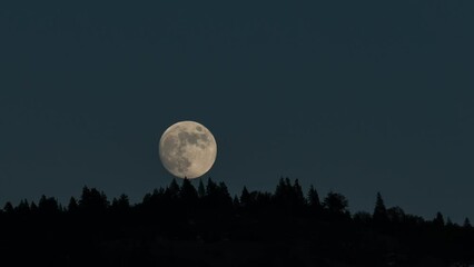 Wall Mural - Moon Rising Moonrise Timelapse