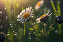 Flower Closeup, Beautiful Meadow - Generative AI