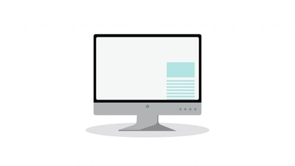 Poster - desktop computer device tech animation