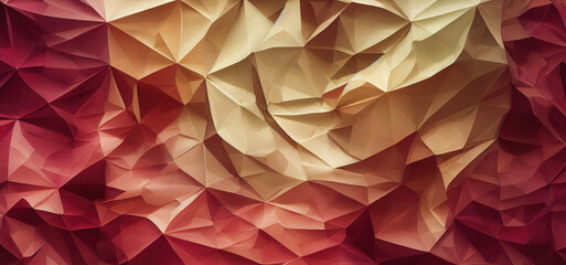 Red and yellow crumbled paper as wallpaper background illustration (Generative AI)