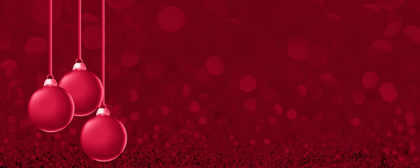 Background for a Christmas card. Red new year's banner. Christmas, holiday, greetings. Background for advertising and business.