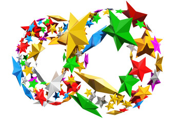 Wall Mural - Stars form the infinity sign - isolated
