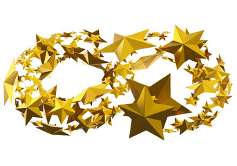 Wall Mural - Stars form the infinity sign - isolated