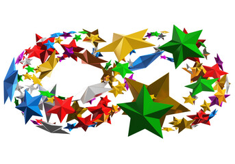 Wall Mural - Stars form the infinity sign - isolated