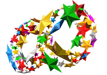 Wall Mural - Stars form the infinity sign - isolated