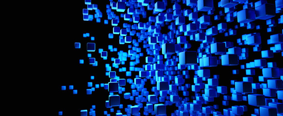 Data formation and activation. Data archiving and retrieval. Big data and data storage archive concept. 3D illustration, 3D rendering.
