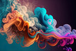 Abstract wallpaper with the color smoke, lovely backdrop design. Generative AI