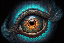 Psychedelic Close-up Eye