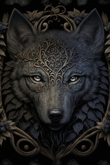 Wall Mural - wolf in the night