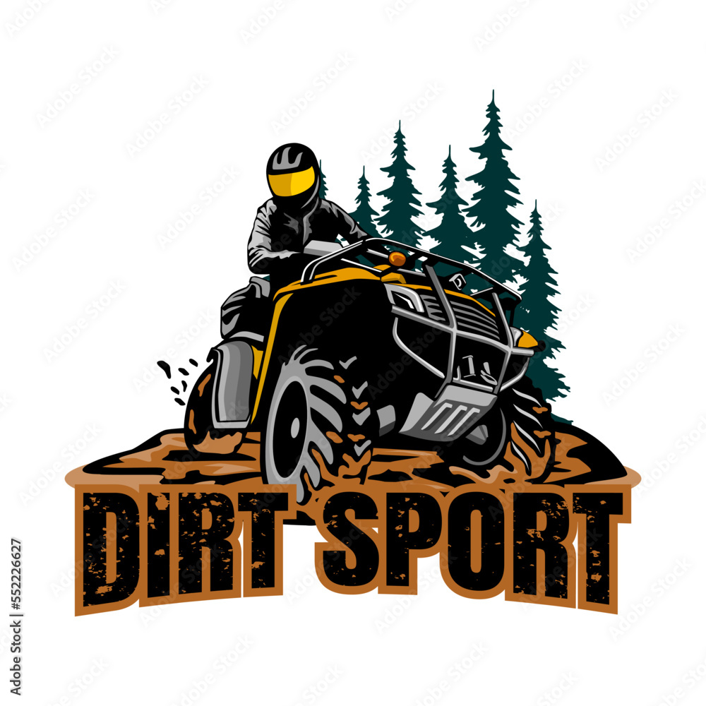 ATV SPORTS ILLUSTRATION DESIGN LOGO VECTOR Stock Vector | Adobe Stock, image size:1000x1000