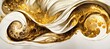 Golden and white curl Pattern. Viva magenta. Generative AI