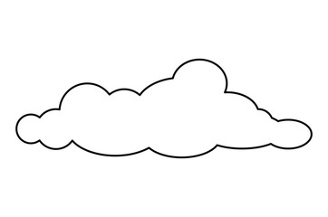 Wall Mural - cloud line icon. sticker for social networks and messengers. weather forecast. climate, atmosphere a
