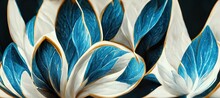 Classic Blue And White Ceramic Design. Porcelain. Generative AI