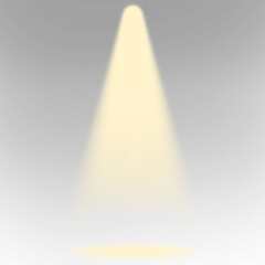 Wall Mural - yellow spotlight isolated on transparent background