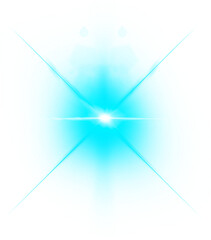 Canvas Print - blue star on a transparent background