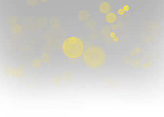 Wall Mural - yellow bokeh on isolated transparent background