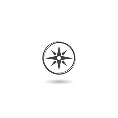 Canvas Print - Compass logo icon with shadow