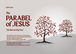 The Parable of the Barren Fig Tree. Vector Illustration