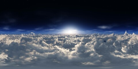 Wall Mural - panorama of clouds, hdri, environment map , round panorama, spherical panorama, equidistant projecti