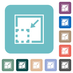 Poster - Minimize element solid rounded square flat icons