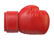 Red boxing glove isolated on white background 3d rendering