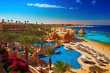 Fototapeta Fototapety z mostem - Sharm el Sheikh, Egypt's most popular beach destination. Generative AI