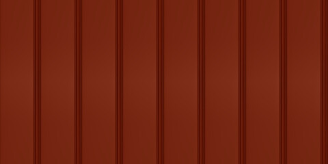 Seamless dark brown vertical wall wainscot pattern. Plastic, gypsum or wooden beadboard of interior cladding. Vector illustration. Renovating home wall decor