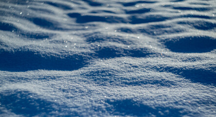 Sticker - winter snow background - snow covered surface and artistic bokeh