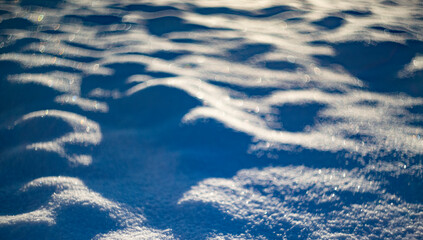 Sticker - winter snow background - snow covered surface and artistic bokeh